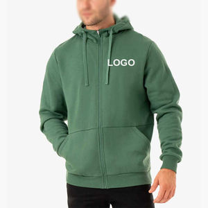 Sudadera con capucha con cremallera Vintage de otoño para hombre, algodón lavado ácido de peso pesado con estampado de hojaldre, sudaderas con capucha con logotipo personalizado - Product Image 2