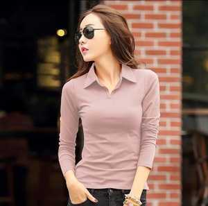 <b>Women's</b> 100% Cotton <b>Polo</b> T-<b>Shirt</b> <b>Long</b> <b>Sleeves</b> OEM Custom Jersey Casual Style High Quality - Product Image 4