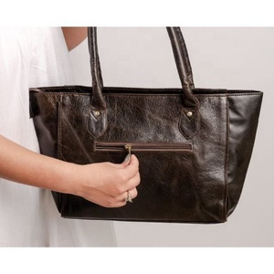 <b>Large</b> Brown Cowhide Tote Handbag Genuine Leather Portable Shopping <b>Purse</b> for Women for Summer and Winter - Product Image 3