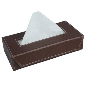 กล่องทิชชู่ทำมือทรงสี่เหลี่ยมผืนผ้า2025หนังแท้คุณภาพดีทันสมัย - Product Image 1