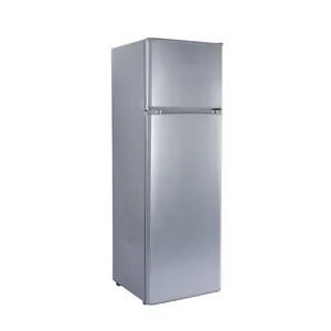 High quality DC 12V24V top Freezer Solar Refrigerator-BCD-268 stainless steel double doors maintenance ODM/OEM