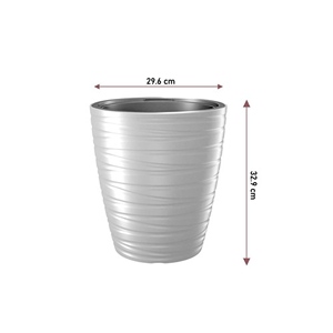 Jardinière en plastique Maze de 16 L avec réservoir en blanc, 29,6 (longueur) x 29,6 (largeur) x 32,9 (hauteur) cm - Product Image 3