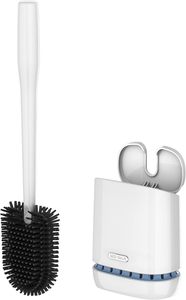 MR.SIGA Toilet Bowl Brush and <b>Holder</b>, Wall Mounted Toilet Brush, White - Product Image 4