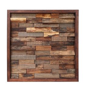 ศิลปะตกแต่งผนังไม้แบบเรียบง่ายตกแต่งด้วยไม้เนื้อแข็งขัดเงาสำหรับห้องนั่งเล่นห้องนอนตกแต่งผนังด้วยกรอบสวยงาม - Product Image 1