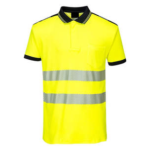 Top Quality Short Sleeve Reflective <b>Tape</b> 100% Polyester Man Hi Viz Safety Polo T-Shirts for Construction - Product Image 5