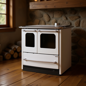 Poêle à bois autoportant en fonte Nordica SOVRANA EASY .16 blanc 7,5 kW 96,4x64,1x86 cm, design traditionnel durable pour la maison - Product Image 3