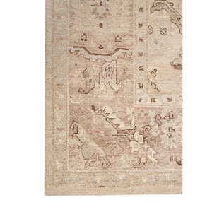Tapis en laine noué à la main Jaipur Rugs AE, motif médaillon rectangulaire beige-brun, idéal pour adolescents, pour la maison et les couloirs - EA-3009 - Product Image 4