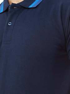 Polo d'été à col montant pour homme 100% coton Style occidental anti-rétrécissement court tricoté par sublimation grande taille OEM - Product Image 6