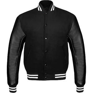 Veste universitaire à manches courtes, longueur courte, décontractée, tendance, couleur personnalisée, veste universitaire chaude - Product Image 1