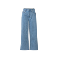 Jeans décontractés pour femmes, à la mode, respirants, écologiques, personnalisés, à jambes larges, en denim, longueur intégrale, en provenance du Bangladesh, vente en gros