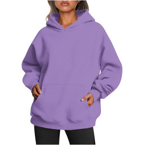 Sudadera con capucha de moda para mujer, jerséis básicos, sudaderas sueltas, sudaderas con capucha de Color sólido para mujer, sudaderas con capucha sólidas de gran tamaño - Product Image 2