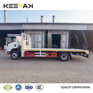 Camion de transport à plateau plat professionnel ISUZU 4x2 avec rampes arrière, capacité de 5 à 8 tonnes pour <span class=keywords><strong>mini</strong></span>-excavatrice et rouleau compresseur - Product Image 4