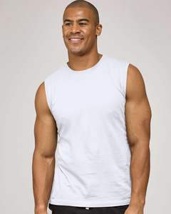 Mens Summer <b>Sleeveless</b> Tank <b>Top</b> Lightweight Cotton Blend Vest Ideal for Daily Casual Wear - Product Image 2