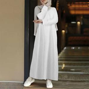 MOQ bajo, venta al por mayor, Abayas abiertas personalizadas para mujeres, ropa islámica modesta con cintas, vestido de estilo informal para musulmanes - Product Image 5