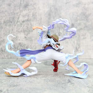 Figurine One Piece Luffy Gear 5 30cm en plastique, jouet militaire, état neuf, pour collection et décoration, avec Sanji et Ace inclus - Product Image 4