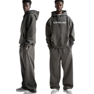 Whole <b>Set</b> Customized Blank Hoodies and <b>Sweatpants</b> <b>Set</b> Heavy GSM Hoodies Custom logo Factory Unisex <b>Sweatpants</b> <b>Set</b> - Product Image 1