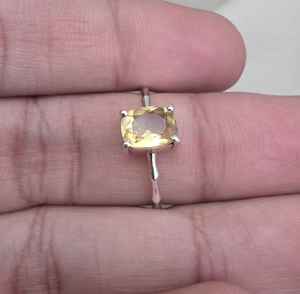 Natural Yellow Citrine Ring 925 Sterling <b>Silver</b> Ring Citrine Jewelry Birthstone Gift For Women Fashion Accessories - Product Image 4