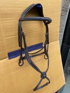 Figura de salto ecuestre de cuero de alta calidad, 8 brida de caballo/brida mexicana, Grackle - Product Image 6