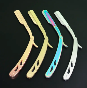 Professionnel ANAAIF hommes en acier inoxydable lame pliante rasoir visage droit barbier titulaires pour barbe rasage outils forme de poudre - Product Image 1