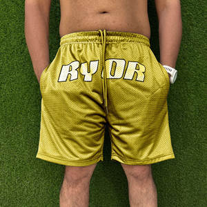 Shorts de sport en maille unie pour hommes, séchage rapide, imperméables et respirants pour la gym et la course à pied (vente en gros) - Product Image 2