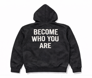 Ensemble de survêtements streetwear d'hiver en gros |   Sweat à capuche orné de strass et déchiré, style jogger |   Hip Hop en coton 100% lourd - Product Image 2