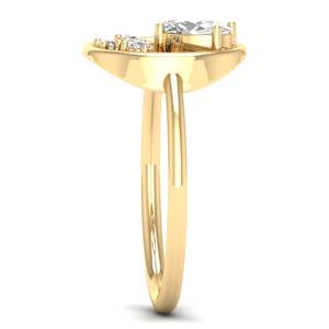 REYES Bagues personnalisées en argent sterling 925 taille ovale 0.62 carat Moissanite Bagues de fiançailles de style classique pour femmes - Product Image 3