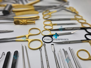 Juego de instrumentos de rinoplastia de alta calidad de 68 piezas con caja de acero Chapado en oro e instrumentos TC - Product Image 3