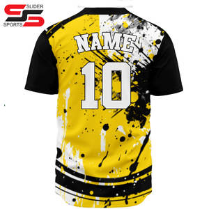 Ventes en gros de maillots de baseball à boutons pour jeunes avec logo personnalisé, respirants, grande taille, vêtements de sport avec impression par sublimation - Product Image 4