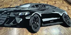 Contemporary Hand-Tufted Wool <b>Rug</b> Modern Abstract Carpet Black Yellow Gray Hand Carved Embossed Eco-Friendly Area <b>Rugs</b> Sets - Product Image 3