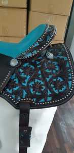 Selle occidentale saisonnière anglaise personnalisée de haute qualité Outillage à main de meilleure qualité avec daim en cuir de haute qualité! - Product Image 4