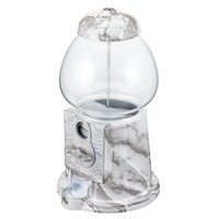 Máquina expendedora de chicles de doble burbuja Kwang Hsieh de 12 pulgadas, estilo vintage, con transferencia de agua, interfaz en inglés y textura de piedra.