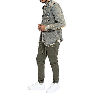 Fabricant de vestes en tissu denim et coton personnalisé d'usine Veste en jean personnalisée OEM de lavage pour homme - Product Image 5