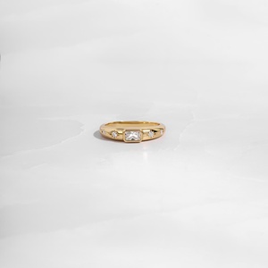ใหม่ล่าสุดต้นฉบับ925เงินเครื่องประดับ Baguette starburst Dome ลูกบาศก์ Zirconia เพชรแหวนคุณภาพสูง - Product Image 1