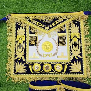 DELANTAL GRAN MAESTRO MASÓNICO CON COLLAR Y PUÑOS PÚRPURA HSE - Product Image 2