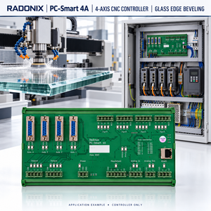 RADONIX PC-Smart 4A ตัวควบคุม CNC แบบ 4 แกน สำหรับการลบคมและตกแต่งขอบกระจก - Product Image 1