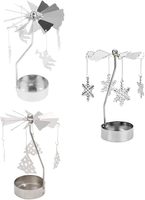 Bougeoirs en fer faits à la main, écologiques, couleur or antique, pour décorations de Noël à la maison, vente en gros