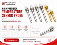 Selubung Sensor Termokopel Chuangfeng YQ-02-001 Baja Tahan Karat 304 Polesan Berkualitas Tinggi dengan Ulir Jantan untuk Tekanan Tinggi dan Suhu Tinggi
