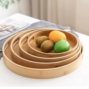 Bandeja DE SERVICIO DE MADERA hecha a mano con asas para cocina, comedor y decoración del hogar - Product Image 3