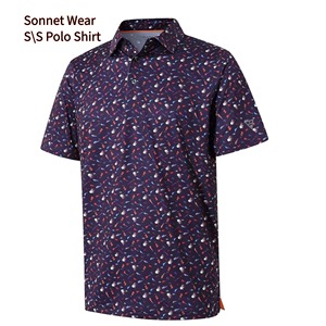 Custom Cardigans Knitwear Botón AOP impreso polester Polo Shirt para Hombres - Product Image 6