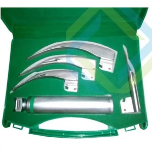Source of Surgical Macintosh Box Type Fiber <b>Optic</b> Laryngoscope Set S-LYS-036 Manual CE Certified - Product Image 1