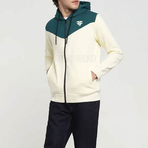 Sweats à capuche pour hommes avec fermeture à glissière 100% coton motif solide pour l'hiver-Vente en ligne - Product Image 4