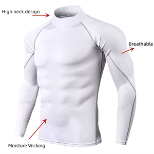Camiseta de Compresión de Manga Larga con Protección UPF50 para Hombre, Personalizable, de Secado Rápido, para Gimnasio, BJJ, MMA, Poliéster/Nailon - Product Image 2