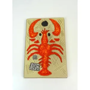 Carrelage mural en céramique de homard abstrait moderne du milieu du siècle par Carstens Rare nouvelle annonce avec boîte d'origine - Product Image 1