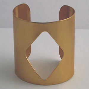 1940 californie vert Floral nouvel an marron vieilli en laiton manchette festival bracelet bijoux américain en laiton Bracelet Artisan bijoux - Product Image 5