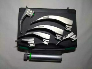 Ensemble laryngoscope vétérinaire bon marché pour petits animaux domestiques, intubation trachéale en acier inoxydable, lumière blanche LED, 6 lames, manuel, certifié CE - Product Image 6