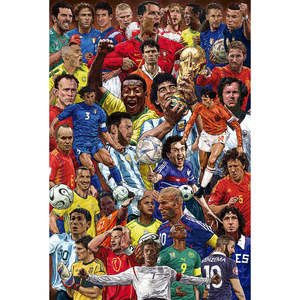 Modern Style Legend Football Players <b>Poster</b> Including Pele for Wall Use Made of Paper - Product Image 1