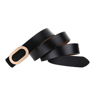 Cinturones de Cuero de Moda para Mujer, Cinturones de Cuero Genuino con Hebillas Lisas, Cinturón de Jeans de Cuero Genuino de Fábrica - Product Image 6