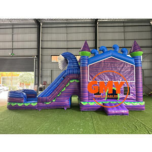 Nouvelle maison gonflable de rebond de thème de <span class=keywords><strong>plage</strong></span> de lunettes de soleil de conception avec la maison sautante combinée de glissière d'eau à vendre - Product Image 3