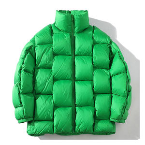 Oversized <b>Men</b> Canvas Lightweight Outdoor <b>Puffer</b> <b>Jacket</b> Winter Waterproof Windproof Hooded Front Custom Logo OEM ODM Wholesale - Product Image 4