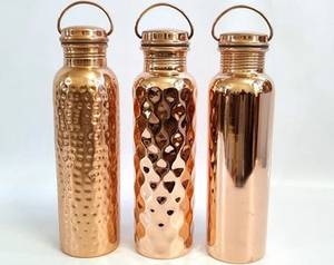 ชุดขวดน้ำทันสมัย3ชิ้น,ภาชนะใส่เครื่องดื่มทองแดงสำหรับห้องครัวขวดน้ำโต๊ะเดินทางเยี่ยมชมขวดน้ำพกพา - Product Image 2